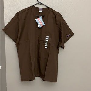 2 medium scrub tops and one small Scrub pants